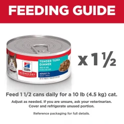 Best Hill's Adult 7+ Tender Tuna Dinner Canned Cat Food Wet Food Cans, Pouches, Tetra Paks, Etc.