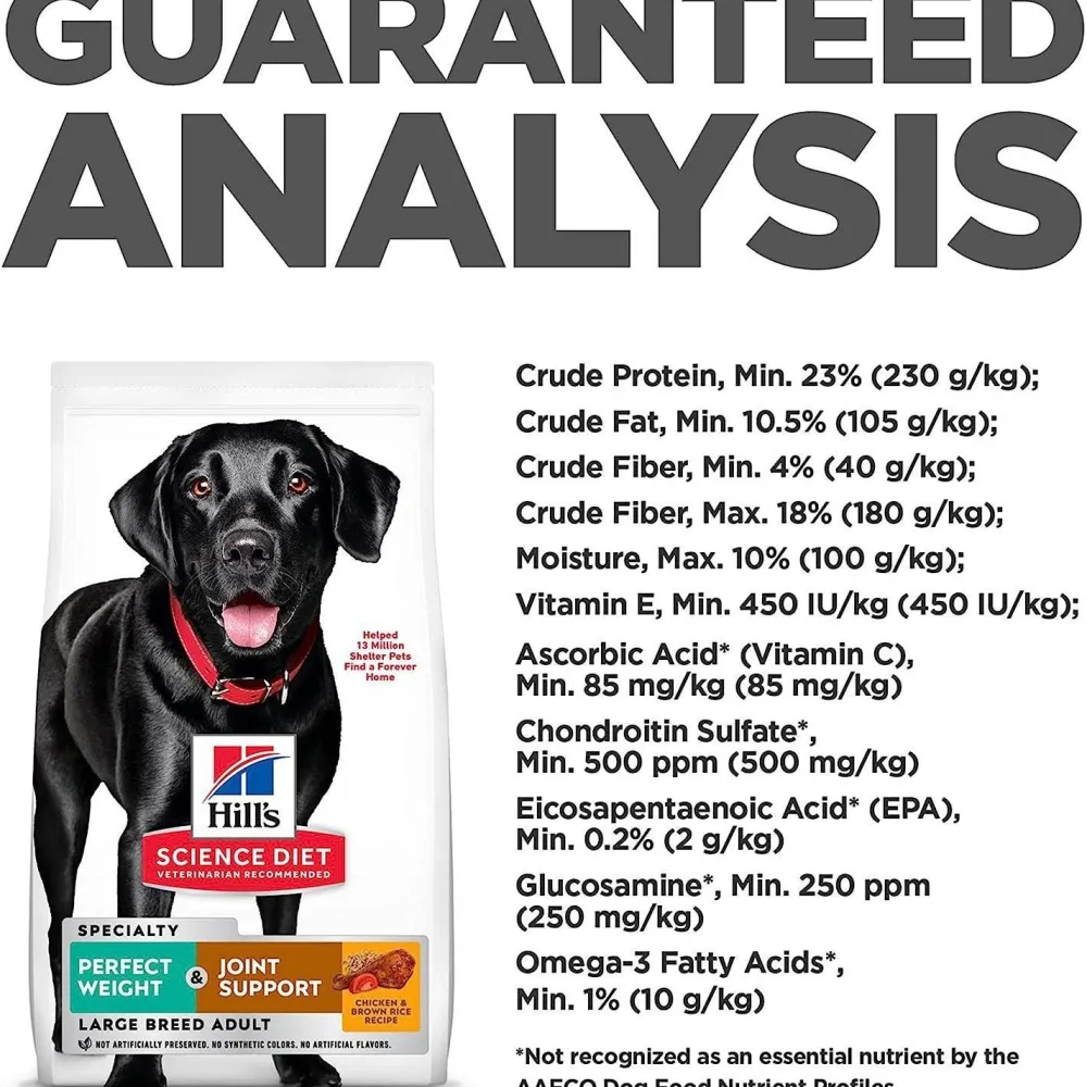 Outlet Adult Perfect Weight & Joint Support Large Breed Dry Dog Food Chicken Recipe Food Dry, Wet, Freeze Dried, Etc.