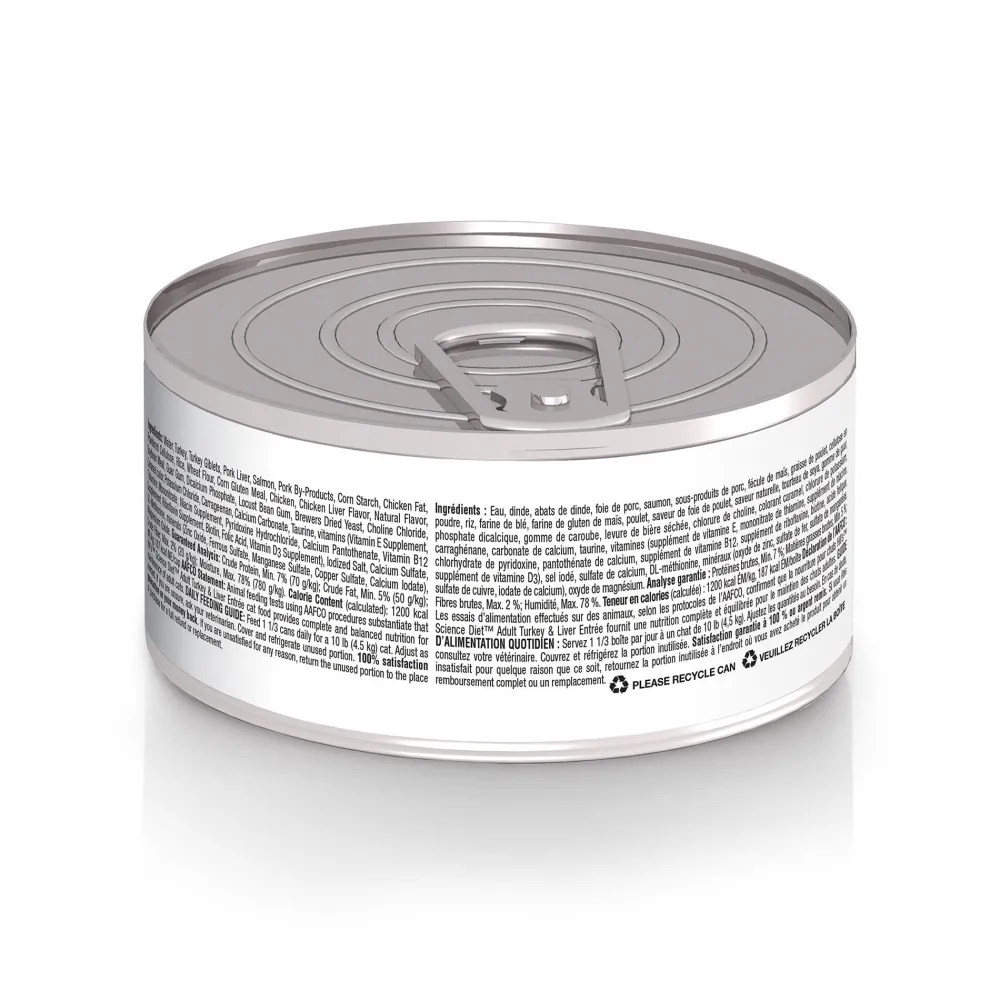 Online Canned Cat Food Adult Turkey & Liver Wet Food Cans, Pouches, Tetra Paks, Etc.