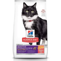 Outlet , Dry Cat Food, Adult, Sensitive Stomach & Skin, Grain Free Salmon Recipe Dry Food Dry Cat Food