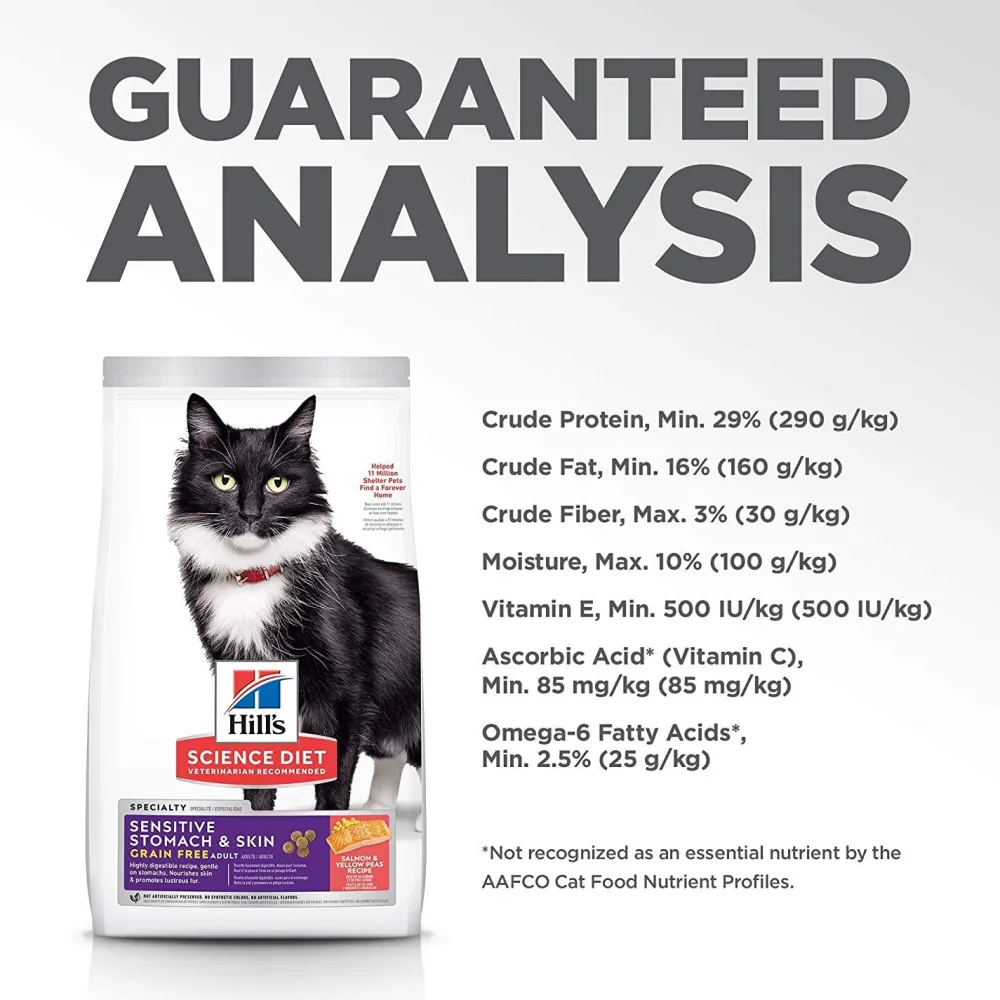 Outlet , Dry Cat Food, Adult, Sensitive Stomach & Skin, Grain Free Salmon Recipe Dry Food Dry Cat Food