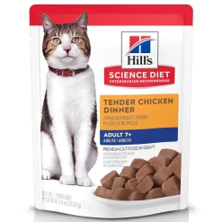 Online Senior 7+ Wet Cat Food, Chicken, 79g pouch Wet Food Cans, Pouches, Tetra Paks, Etc.