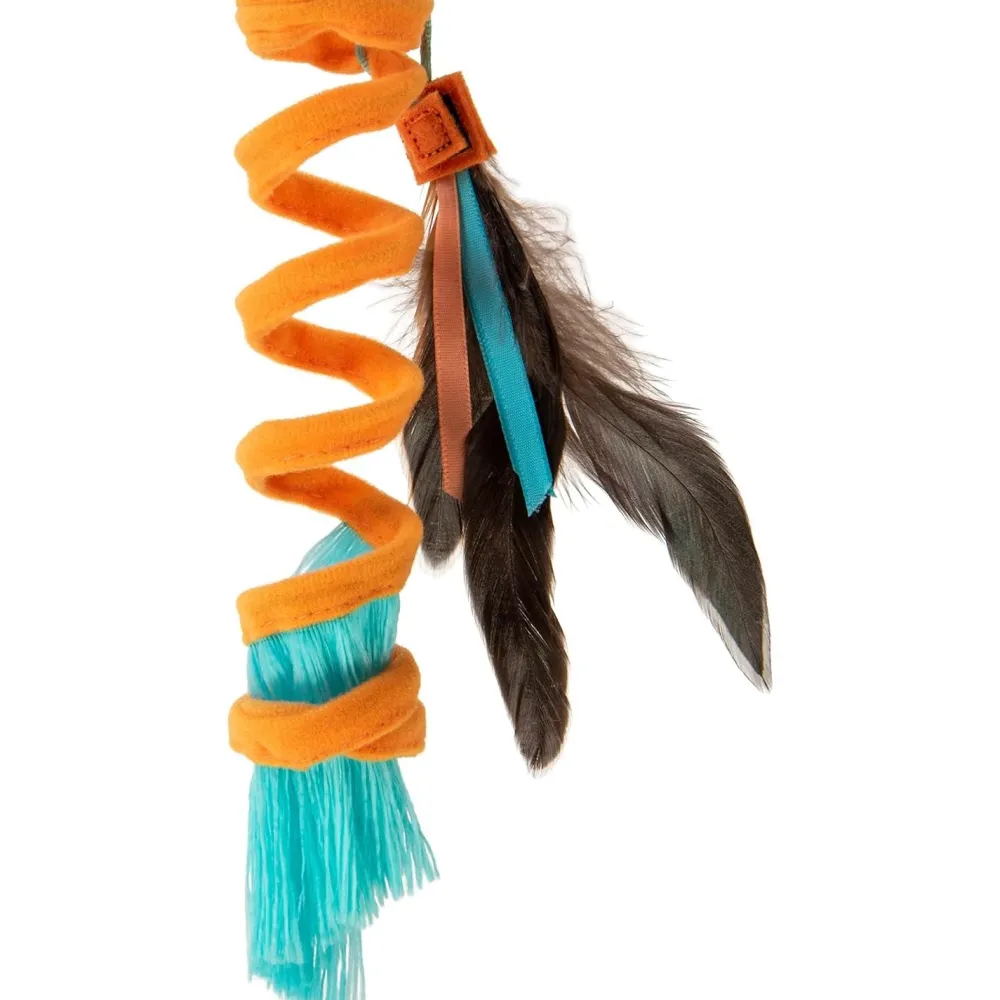 Sale Cat Crazy Coils Spring with Fringe & Feathers Supplies Collars, Scratchers, Toys, Etc.