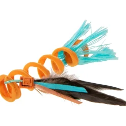 Sale Cat Crazy Coils Spring with Fringe & Feathers Supplies Collars, Scratchers, Toys, Etc.