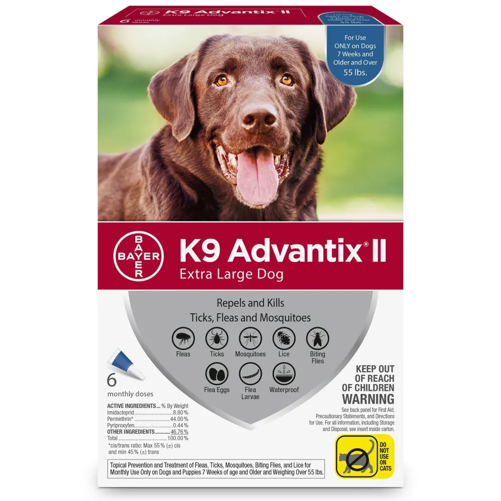 Fashion K9 Advantix II X-Large Dogs Supplies Leashes, Collars, Beds, Flea & Tick, Etc.