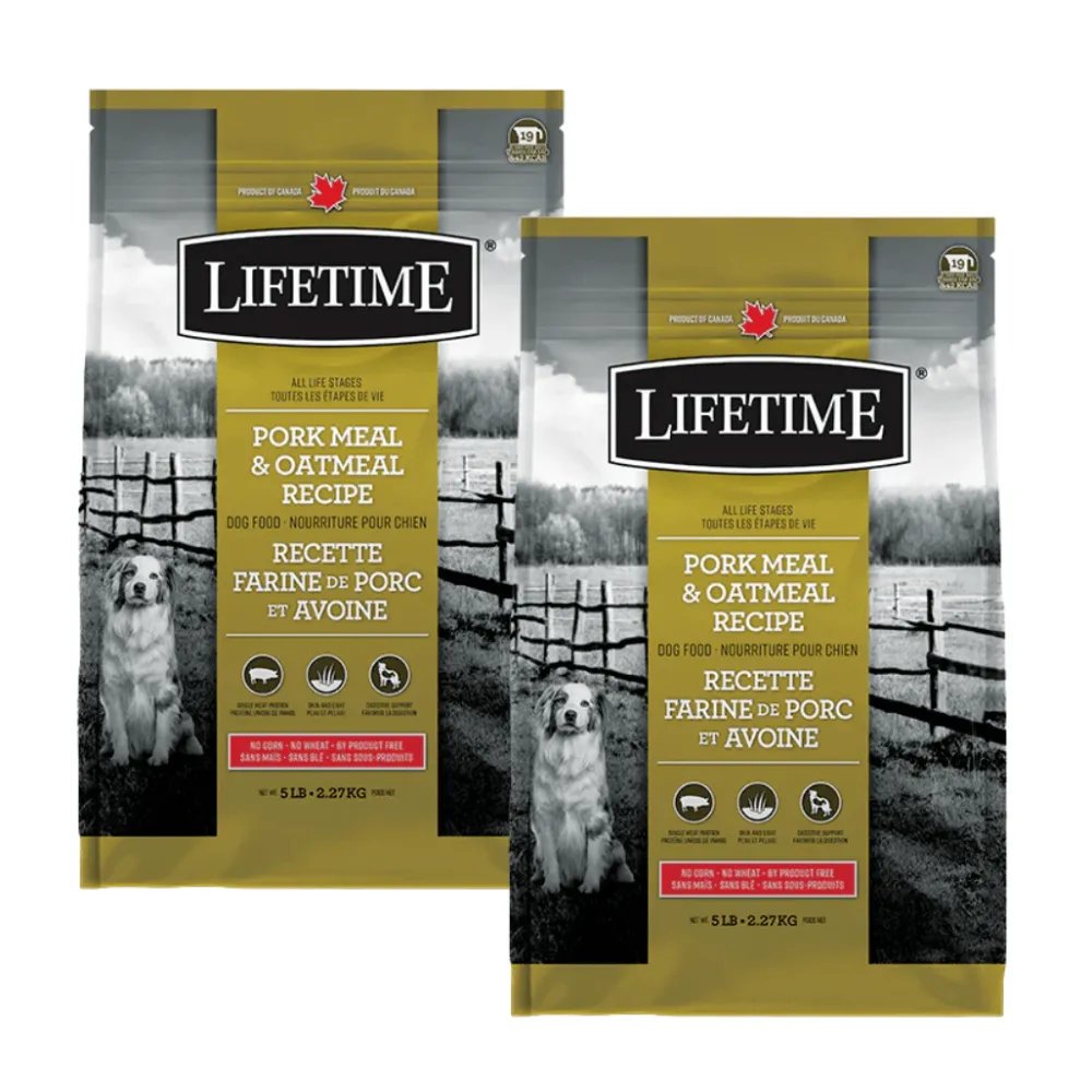 New All Life Stages Dog Food Pork & Oatmeal Food Dry, Wet, Freeze Dried, Etc.