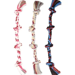 Hot Mammoth Rope Bone 4 Knot Tug Supplies Leashes, Collars, Beds, Flea & Tick, Etc. | Toys Interactive, Plush, Etc.
