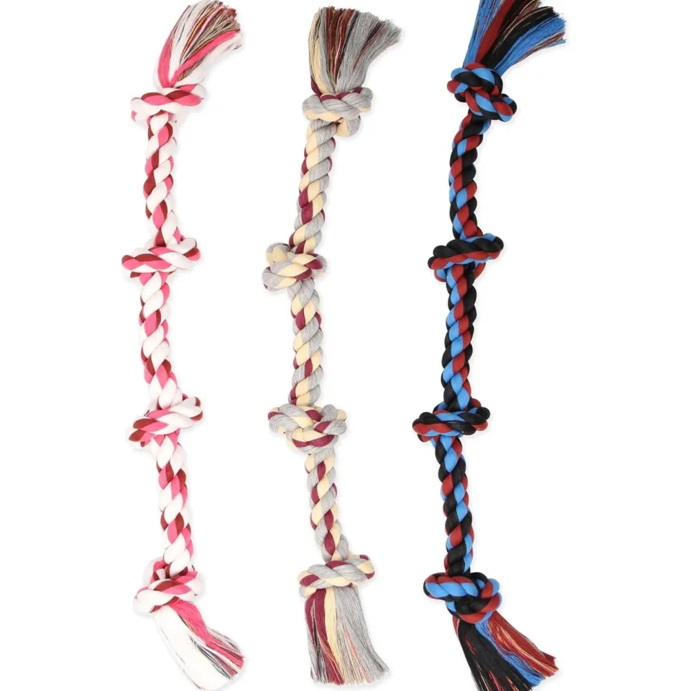 Hot Mammoth Rope Bone 4 Knot Tug Supplies Leashes, Collars, Beds, Flea & Tick, Etc. | Toys Interactive, Plush, Etc.