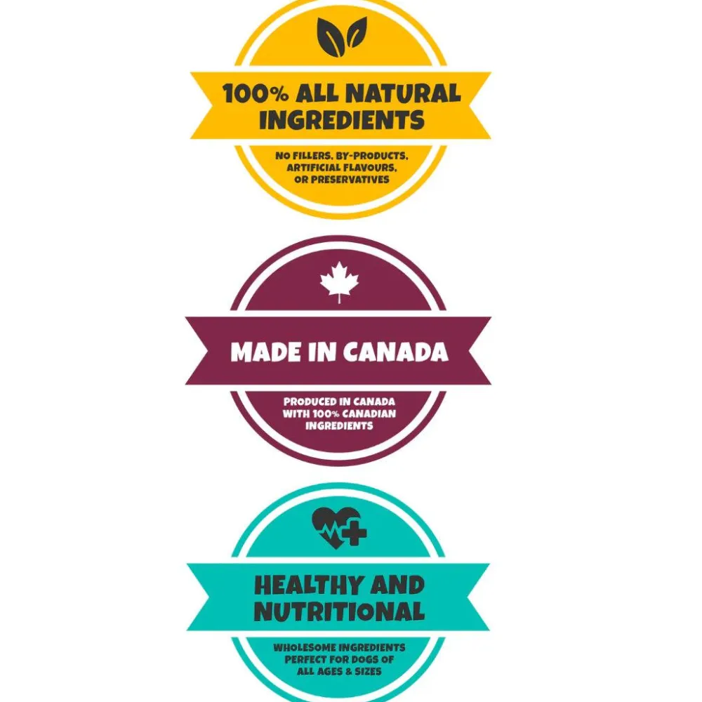 Hot Max Value Pack: Dog Treats 15 Pack - (5) Canadian Bacon, (5) Canadian Beef, (5) Canadian Lamb Treats Treats Treats & Chews