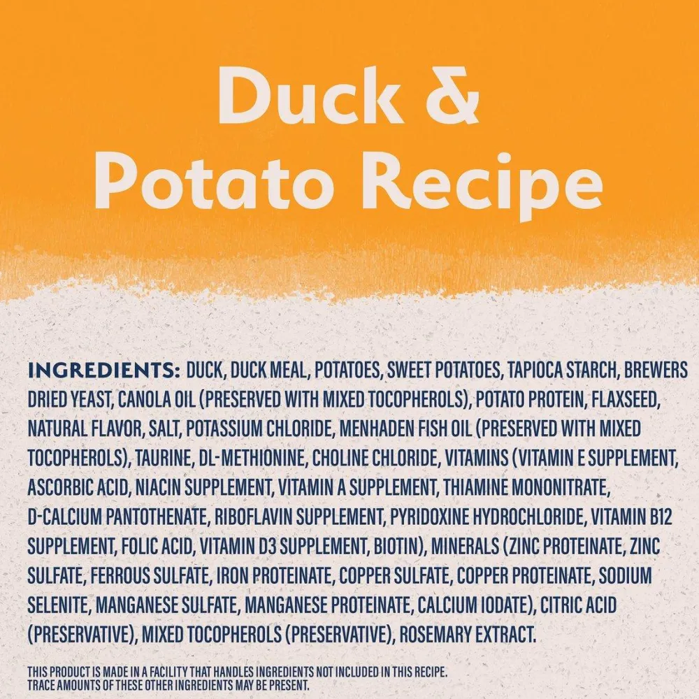 Best Limited Ingredient Diet Grain Free Duck and Potato Dog Food Food Dry, Wet, Freeze Dried, Etc.