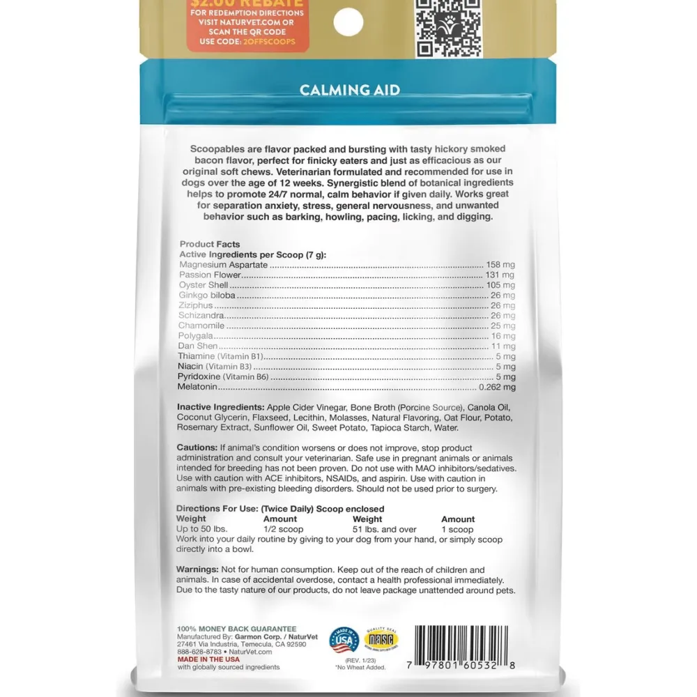 New Scoopables Emotional Support Daily Calming Aid Dog Supplement Supplies Leashes, Collars, Beds, Flea & Tick, Etc.
