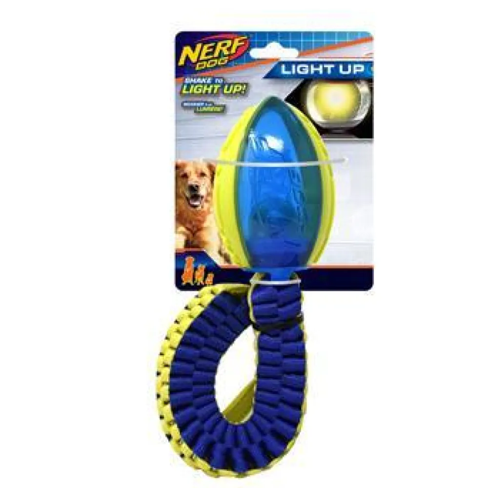 Online LED Nitro Blitz Football With Tail Blue & Green Supplies Leashes, Collars, Beds, Flea & Tick, Etc. | Toys Interactive, Plush, Etc.
