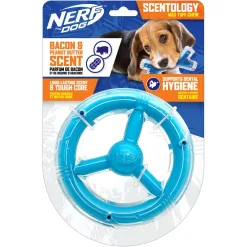 New Scentology Dog Toy Bacon & Peanut Butter Scented Blue Orbit Ring Supplies Leashes, Collars, Beds, Flea & Tick, Etc. | Toys Interactive, Plush, Etc.