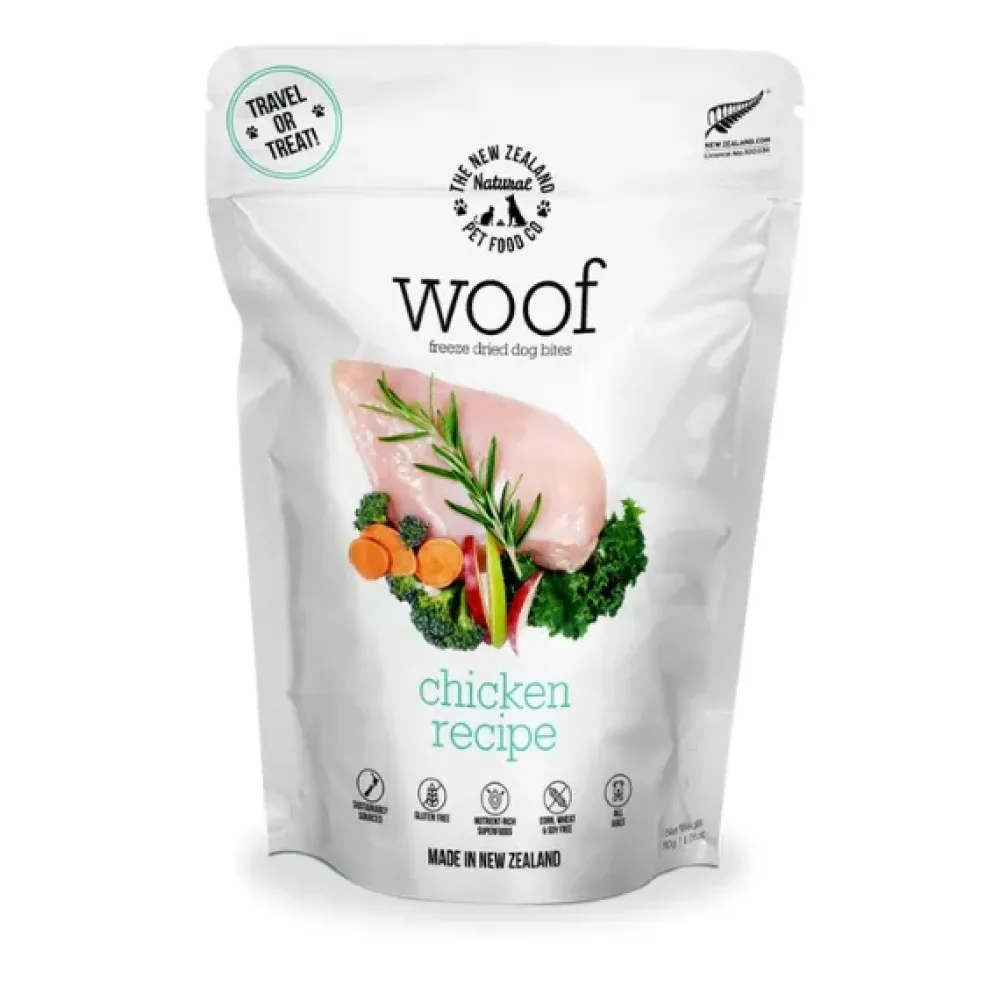 Outlet New Zealand Pet Food Woof Freeze Dried Bites Chicken Food Dry, Wet, Freeze Dried, Etc.