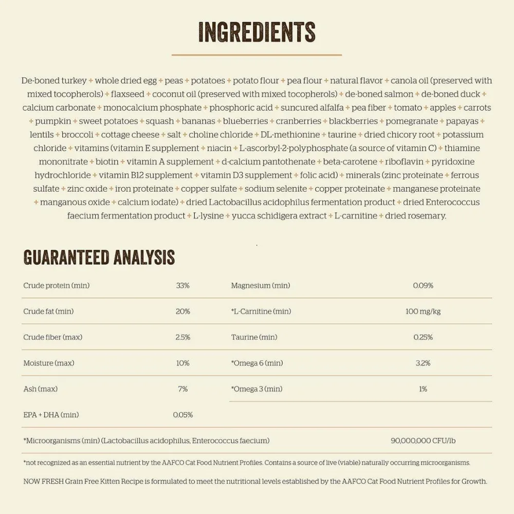 Outlet Grain Free Recipe For Kittens With Turkey, Salmon, and Duck Dry Food Dry Cat Food