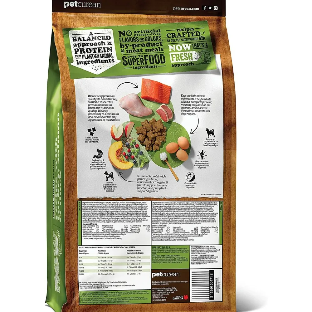 Outlet Grain Free Small Breed Senior Turkey, Salmon, & Duck Recipe for dogs Food Dry, Wet, Freeze Dried, Etc.