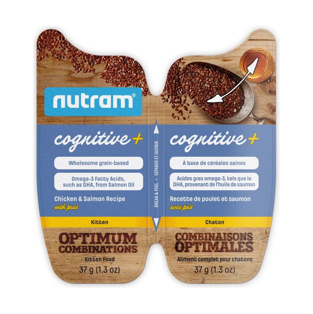 Fashion Optimum Combinations Cognitive+ Chicken & Salmon Kitten Wet Food Wet Food Cans, Pouches, Tetra Paks, Etc.