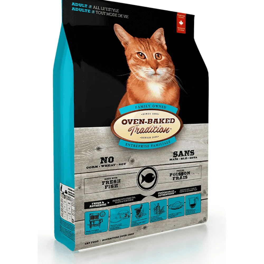 New Oven-Baked Tradition Adult Fish Cat Food Dry Food Dry Cat Food