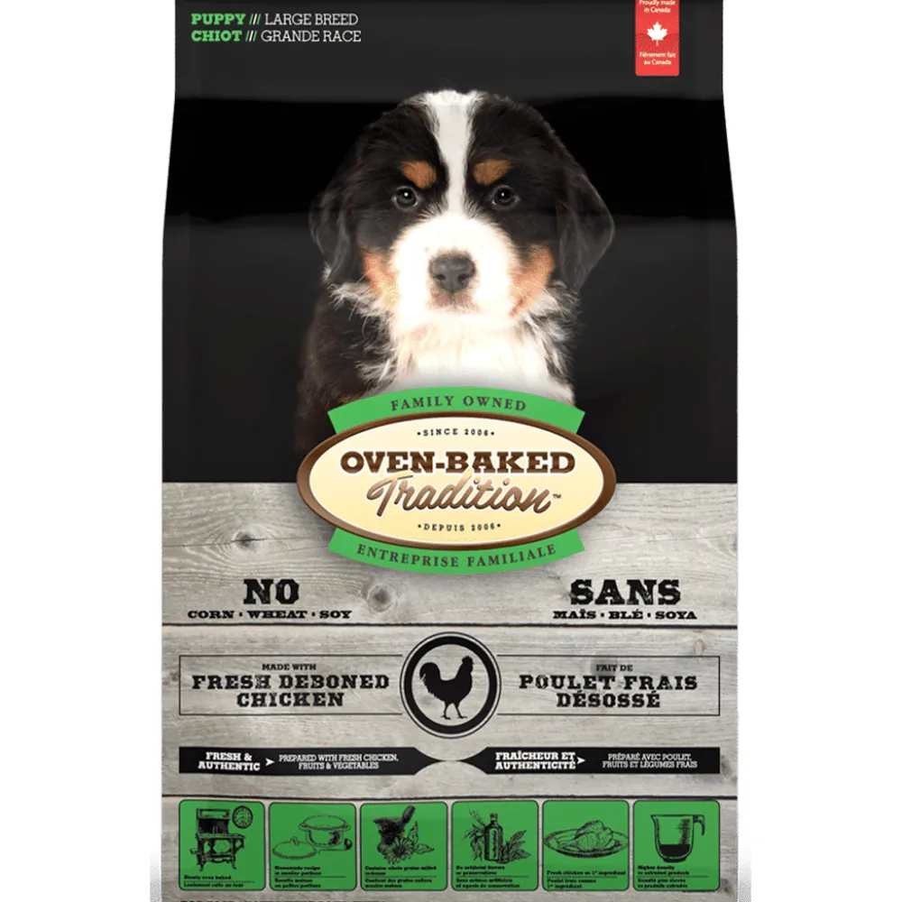 Online Oven-Baked Tradition Large Breed Puppy Chicken Recipe Food Dry, Wet, Freeze Dried, Etc.