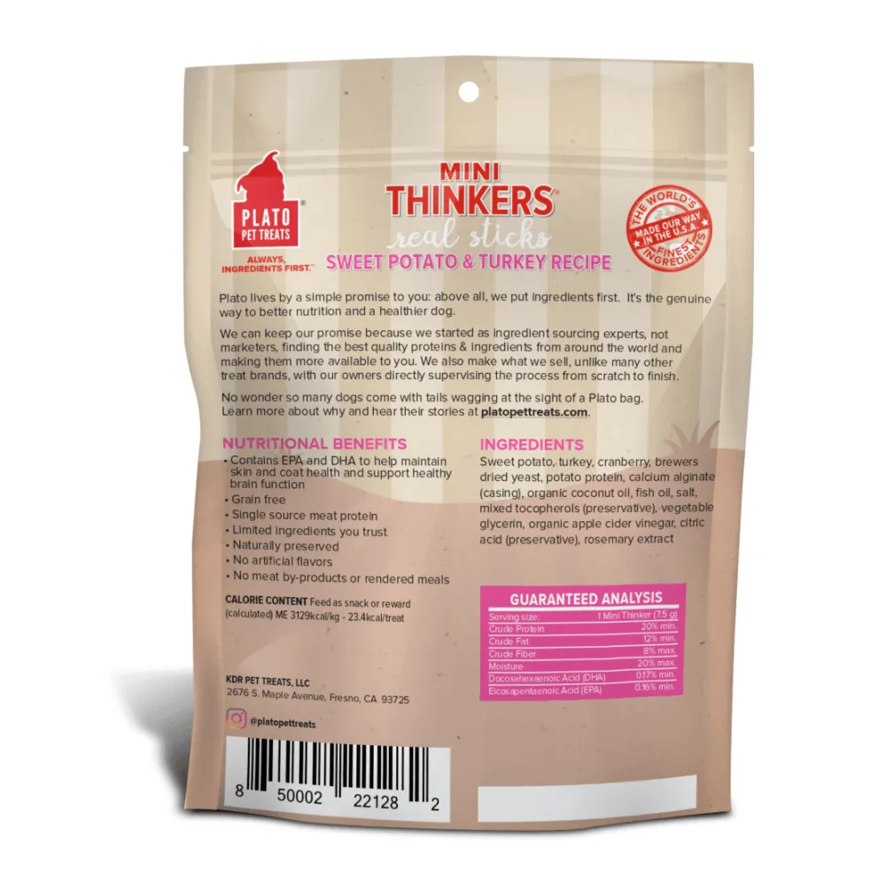 Fashion Pet Treats Mini Thinkers Grain Free Sweet Potato & Turkey Meat Stick Dog Treats Treats Treats & Chews