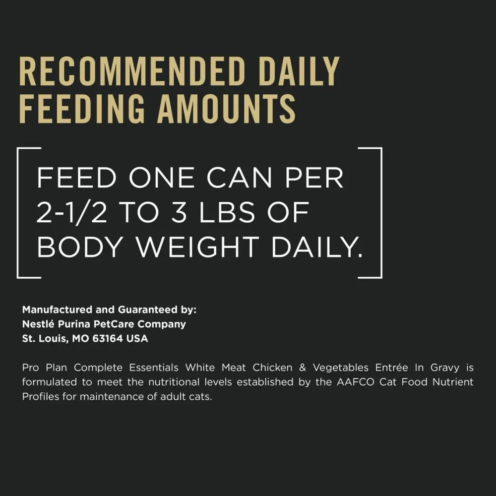 Outlet Adult White Meat Chicken & Vegetable Entree in Gravy Canned Cat Food Wet Food Cans, Pouches, Tetra Paks, Etc.