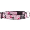 Online RC Adjustable Dog Collar Pattern Pink Paws Supplies Leashes, Collars, Beds, Flea & Tick, Etc.