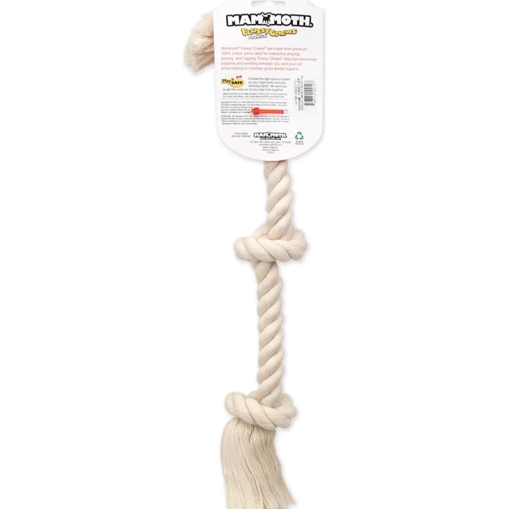 Online Rope Bone White 3 Knot Bone Toys Interactive, Plush, Etc. | Supplies Leashes, Collars, Beds, Flea & Tick, Etc.