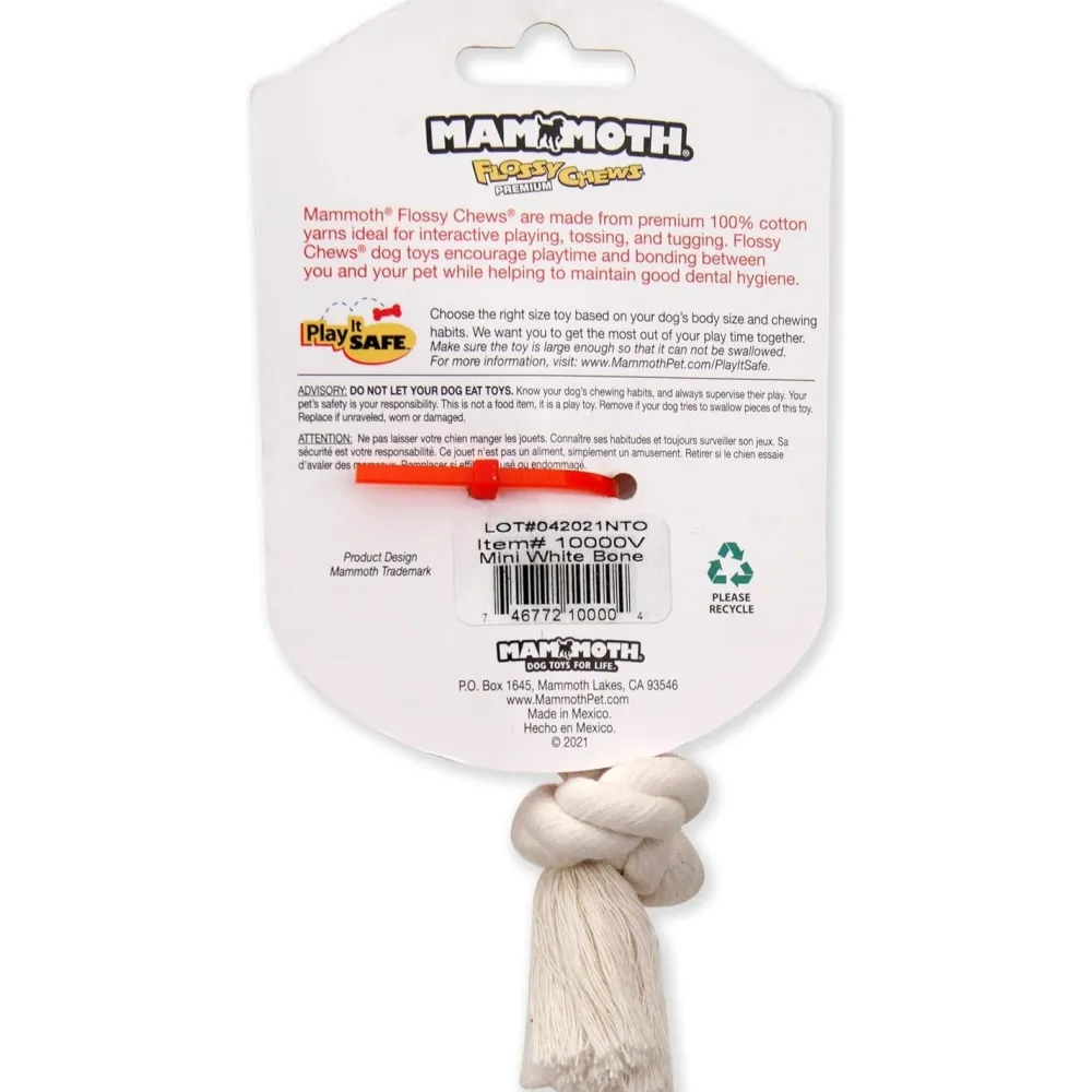 Discount Rope Bone White 2 Knot Bone Supplies Leashes, Collars, Beds, Flea & Tick, Etc. | Toys Interactive, Plush, Etc.