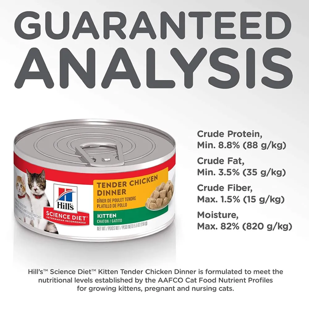 Discount Science Diet Feline Tender Dinners Kitten Chicken Wet Food Cans, Pouches, Tetra Paks, Etc.