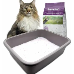 Fashion Natural Lavender Scented Non-Clumping Crystal Cat Litter Supplies Collars, Scratchers, Toys, Etc.