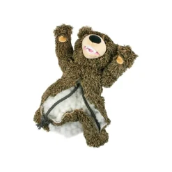 Outlet Plush Grizzly With Squeaker & Interior Rope Supplies Leashes, Collars, Beds, Flea & Tick, Etc. | Toys Interactive, Plush, Etc.