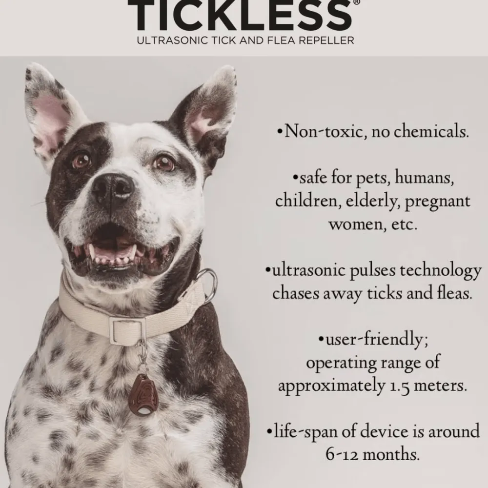 Sale Tickless Classic Pet Natural Ultrasonic Tick & Flea Repeller for Cats & Dogs Supplies Leashes, Collars, Beds, Flea & Tick, Etc.