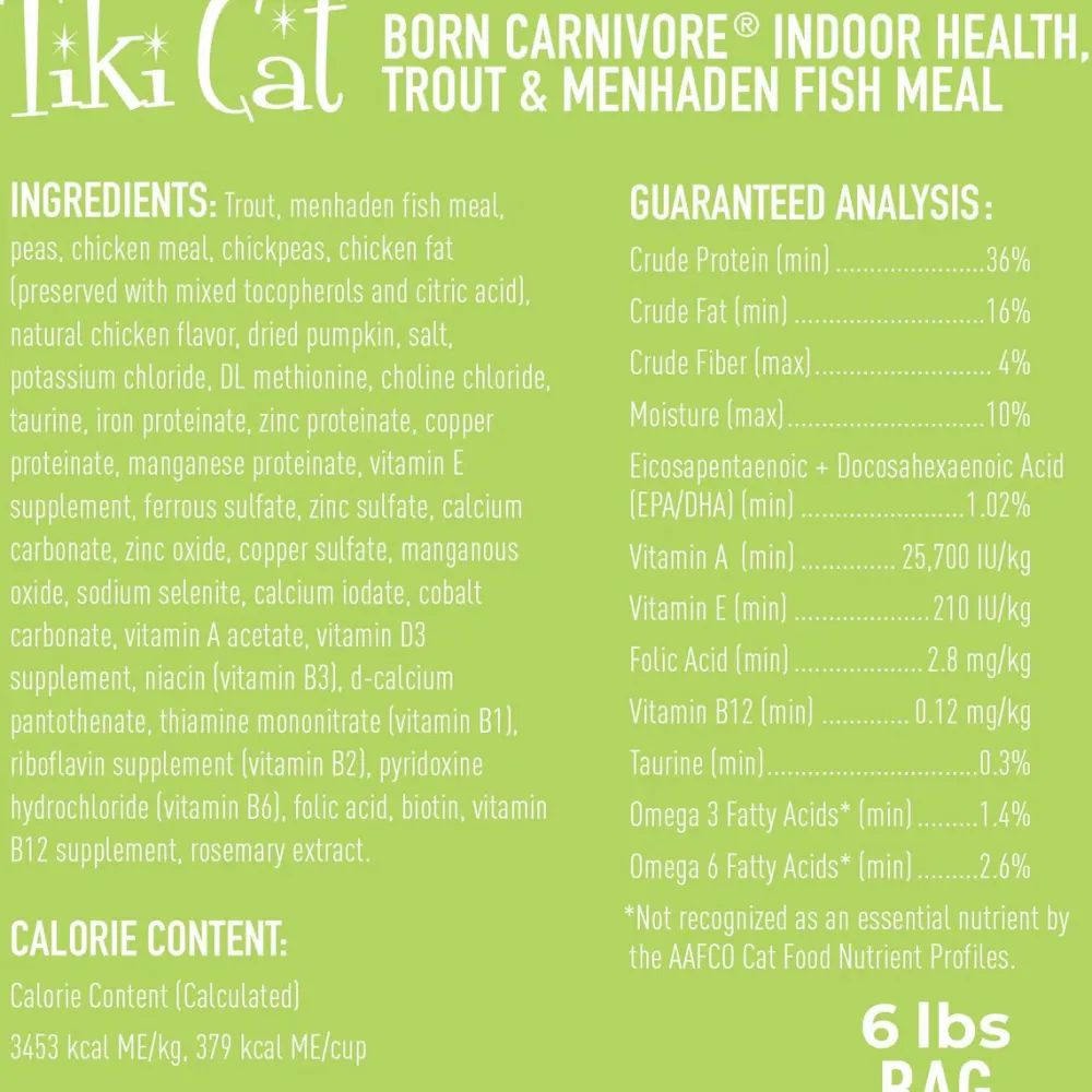 Hot Born Carnivore Indoor Trout & Menhaden Fish Dry Food Dry Cat Food