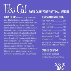 New Born Carnivore Optimal Weight Turkey Dry Food Dry Cat Food