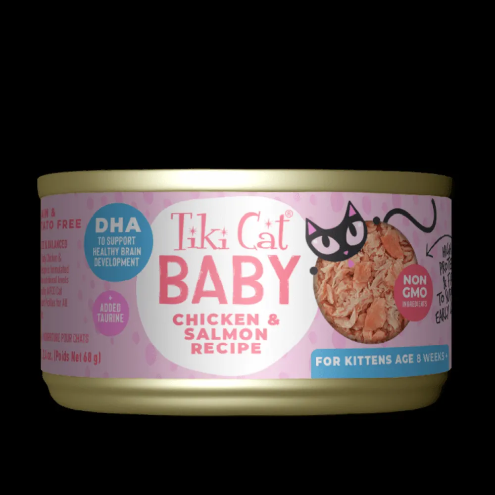 Outlet Can Baby Kitten Whole Food Chicken & Salmon Wet Food Cans, Pouches, Tetra Paks, Etc.