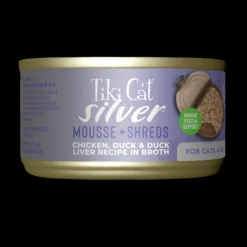 Clearance Can Silver Mousse & Shreds Chicken, Duck & Duck Liver In Broth Wet Food Cans, Pouches, Tetra Paks, Etc.