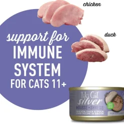 Clearance Can Silver Mousse & Shreds Chicken, Duck & Duck Liver In Broth Wet Food Cans, Pouches, Tetra Paks, Etc.