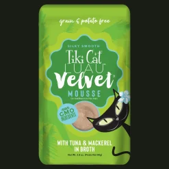 Online Pouch Velvet Mousse Tuna & Mackerel In Broth Wet Food Cans, Pouches, Tetra Paks, Etc.