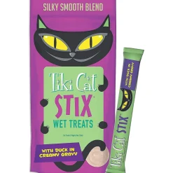 Clearance Stix Duck in Creamy Gravy Grain-Free Wet Cat Treat Treats Crunchy, Soft, Lickable, Etc.