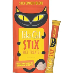 Outlet Stix Salmon in Gravy Grain-Free Wet Cat Treat Treats Crunchy, Soft, Lickable, Etc.