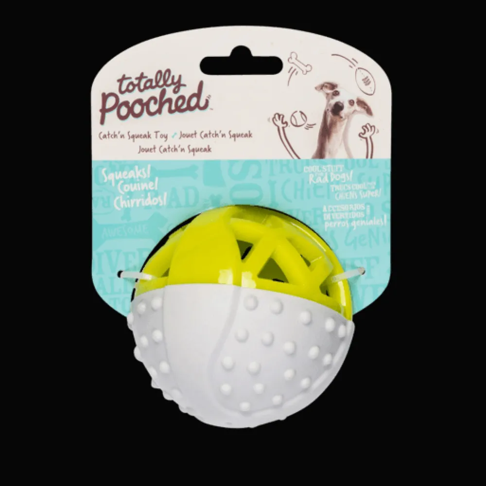 Clearance Catch N Squeak Rubber Ball Green Supplies Leashes, Collars, Beds, Flea & Tick, Etc. | Toys Interactive, Plush, Etc.
