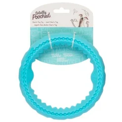 Hot Chew N Tug Rubber Ring Teal Supplies Leashes, Collars, Beds, Flea & Tick, Etc. | Toys Interactive, Plush, Etc.