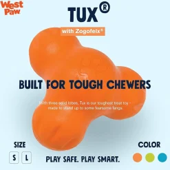 Sale West Paw Zogoflex Chew Tux Tangerine Supplies Leashes, Collars, Beds, Flea & Tick, Etc. | Toys Interactive, Plush, Etc.