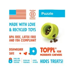 Outlet West Paw Zogoflex Toppl Aqua Supplies Leashes, Collars, Beds, Flea & Tick, Etc. | Toys Interactive, Plush, Etc.
