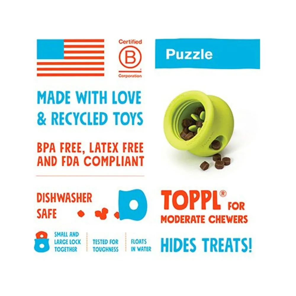 Outlet West Paw Zogoflex Toppl Aqua Supplies Leashes, Collars, Beds, Flea & Tick, Etc. | Toys Interactive, Plush, Etc.