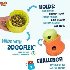 Outlet West Paw Zogoflex Toppl Aqua Supplies Leashes, Collars, Beds, Flea & Tick, Etc. | Toys Interactive, Plush, Etc.