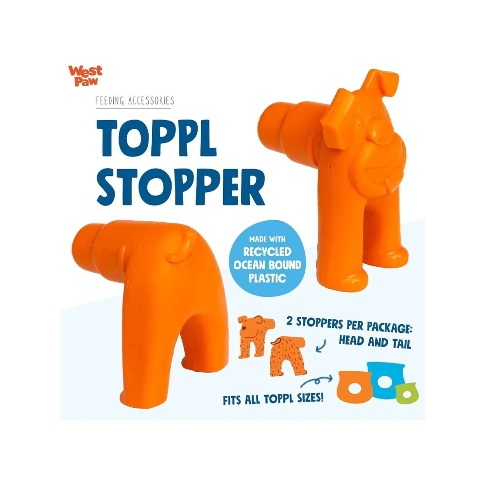Online West Paw Zogoflex Toppl Stopper Tangerine 2 Pack Supplies Leashes, Collars, Beds, Flea & Tick, Etc. | Toys Interactive, Plush, Etc.