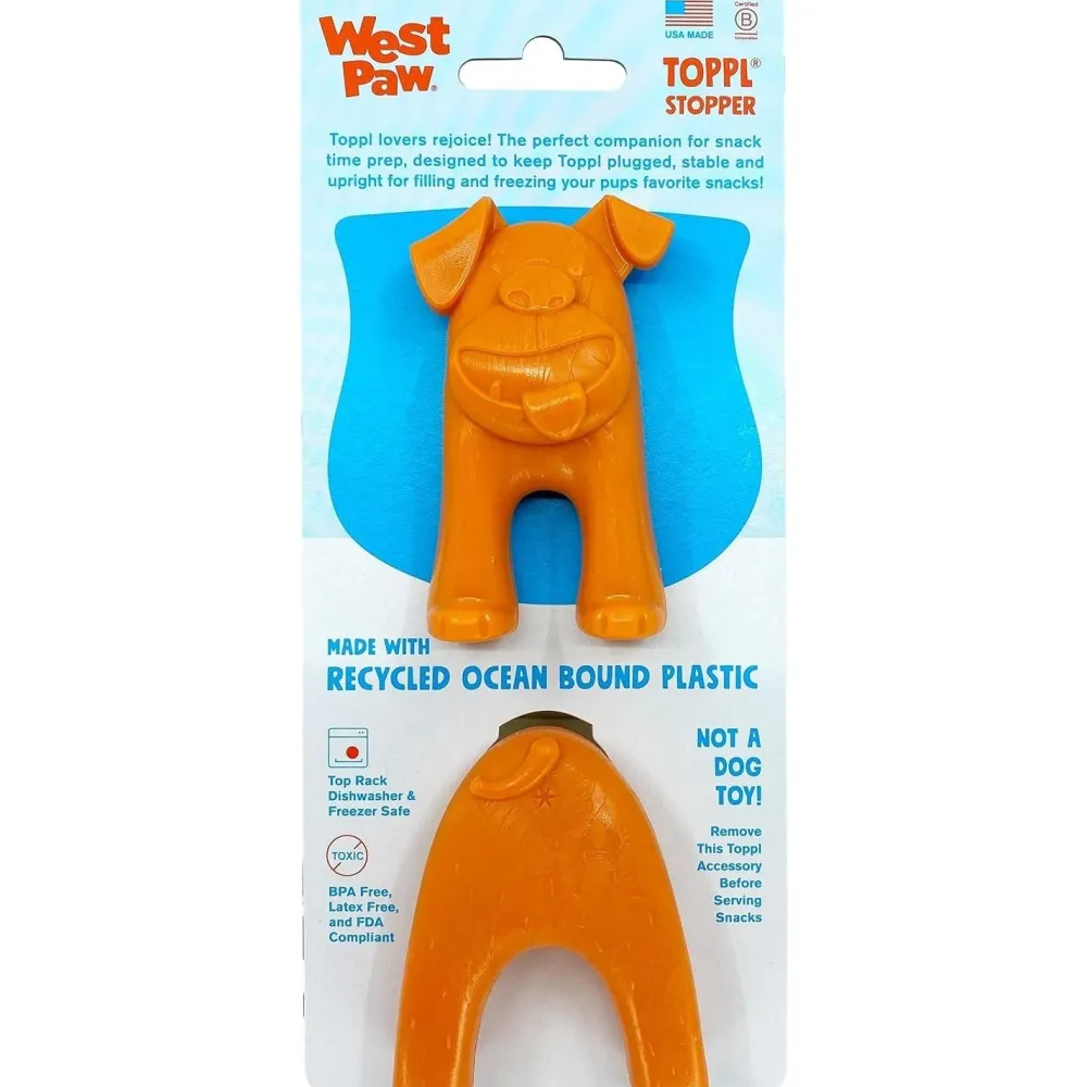 Online West Paw Zogoflex Toppl Stopper Tangerine 2 Pack Supplies Leashes, Collars, Beds, Flea & Tick, Etc. | Toys Interactive, Plush, Etc.