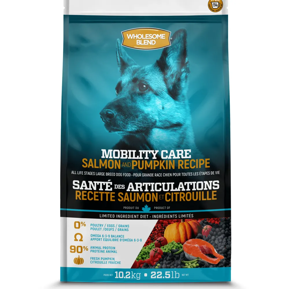 Outlet Dog Food Large Breed Mobility Care Salmon and Pumpkin Recipe Food Dry, Wet, Freeze Dried, Etc.