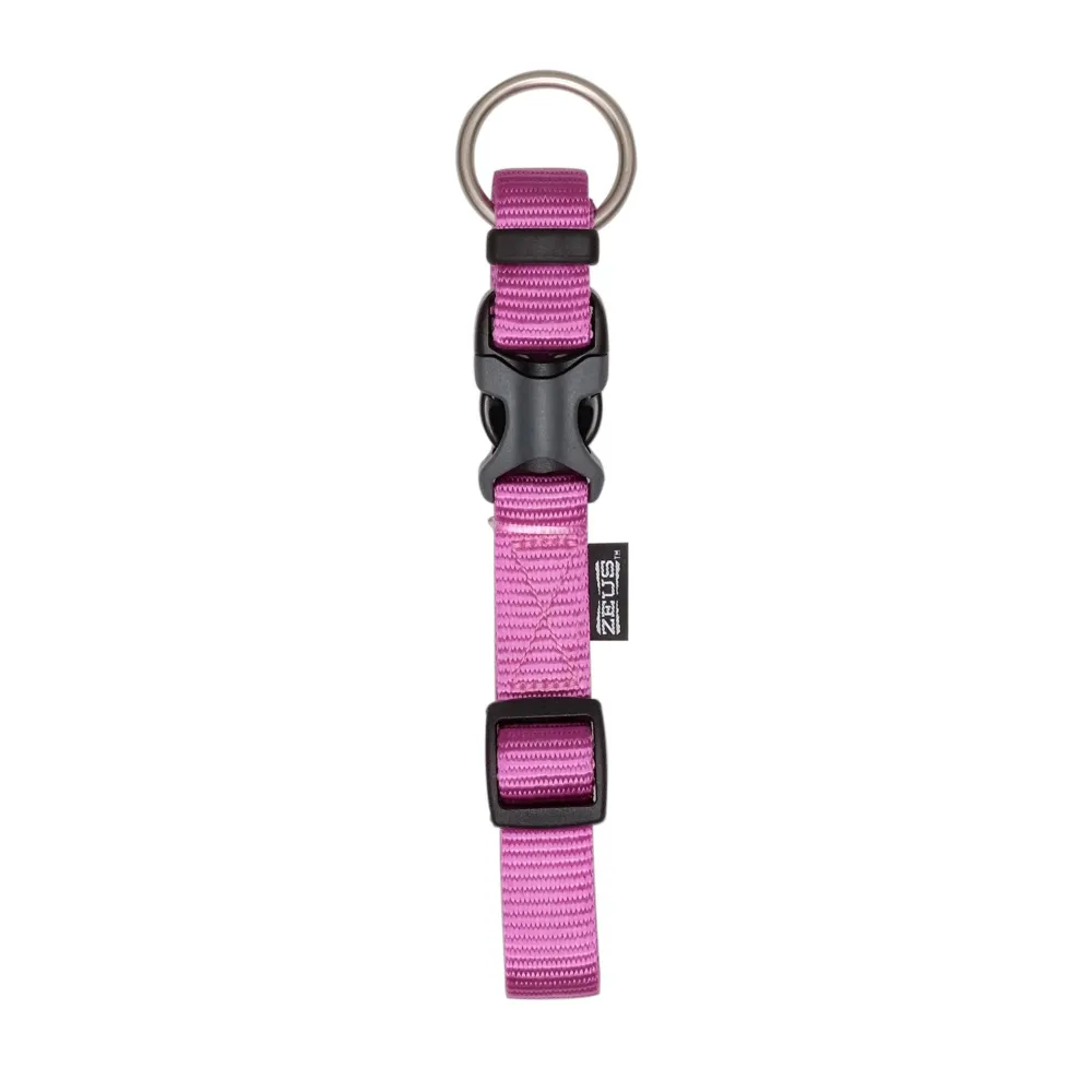 Fashion Adjustable Nylon Dog Collar Fuchsia Supplies Leashes, Collars, Beds, Flea & Tick, Etc.